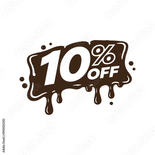 10% off chocolate vector
Vector percentage discount sale on a white background