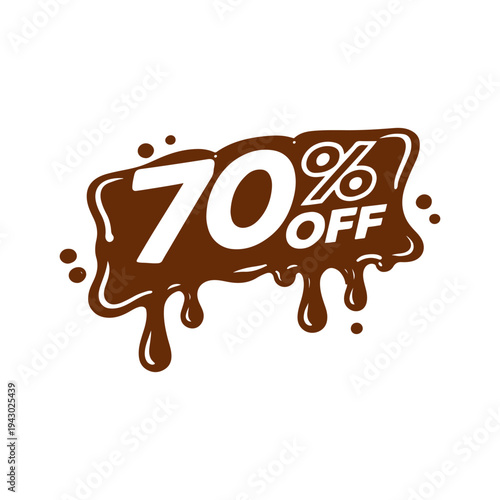 70% off chocolate vector
Vector percentage discount sale on a white background