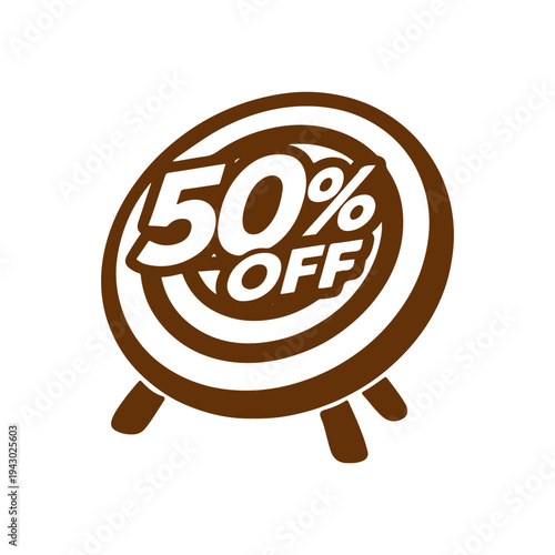 50% off target vector
Vector percentage discount sale on a white background