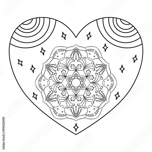Mandala Coloring Book Page Vector039