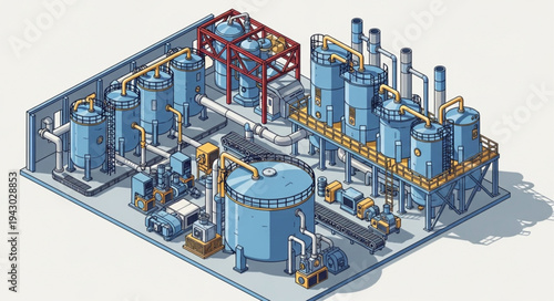Industrial Plant Facility Equipment Tanks.
