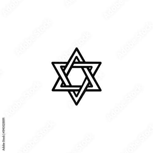 Star of David Icon - Sacred Hexagram Symbol