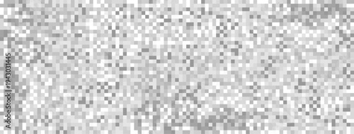 Censored pixelated background. greyscale block pixels texture. Random mosaic pattern. Abstract checkered grid. Blurred grey pixels. vector illustration
