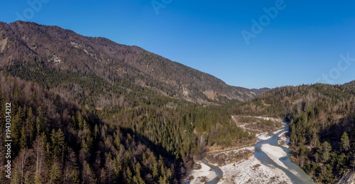UNESCO World Natural Heritage Wilderness Area Dürrenstein-Lassingtal on the border between Styria and Lower Austria.The Lassingbach is a right tributary of the Salza river in the Ybbstal Alps in Austr