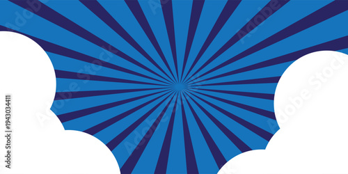 abstract blue speed lines in bright pop art style. Blue streaks radiating from center, creating exciting superhero action look.