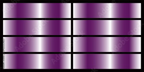 Gradients collection purple violet mauve plum large set of metallic palette templates.