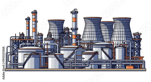 Industrial Power Plant Facility Infrastructure.