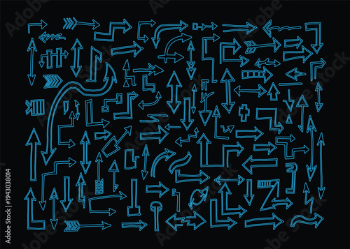 Abstract neon circuit board pattern