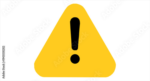 Triangle exclamation mark icon vector set. Red, black, yellow and white colors variations. Caution attention warning symbol set.