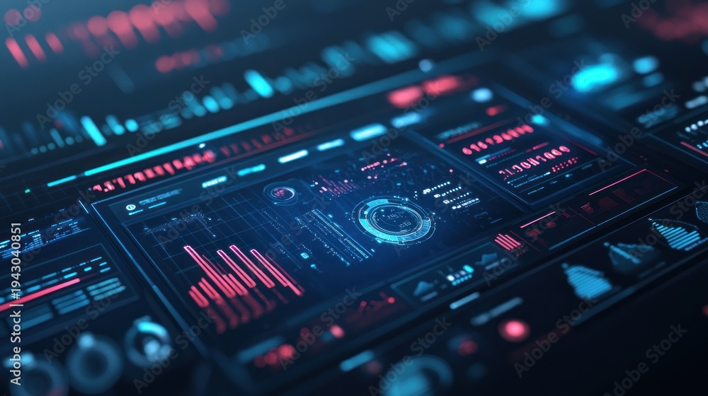 Obraz premium Digital dashboard interface