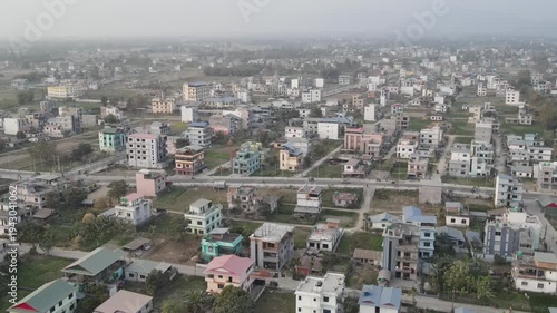 Aerial Drone View of Jhapa City, Nepal | Urban Landscape of Eastern Terai