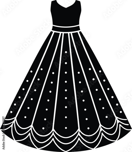 vector illustration of a woman in a dress