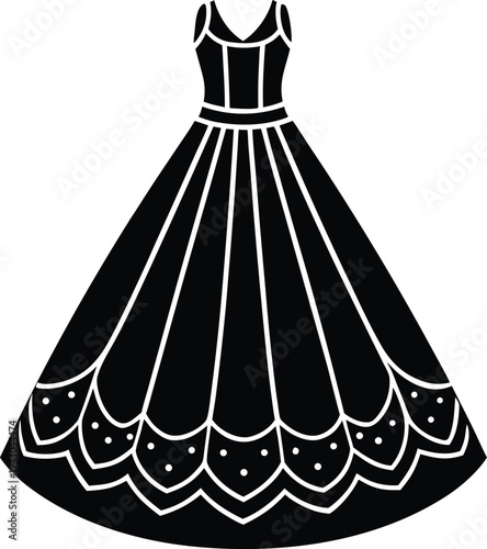 vector illustration of a fashion dress