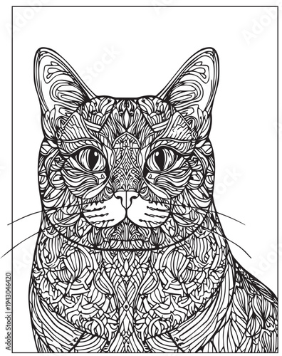 Stress free mandala  adult coloring page