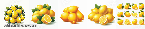 Lemon Fruit Vector Illustration Collection