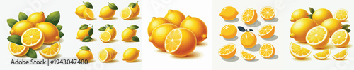 Lemon Fruit Vector Illustration Collection