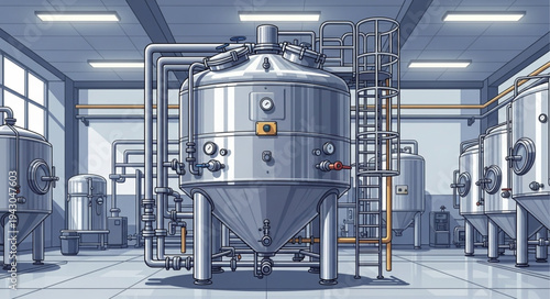 Industrial Tank in Manufacturing Facility.