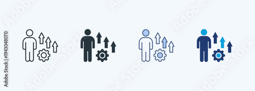 Skill Development Multiple Style Icon Collection