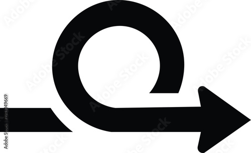 Refresh reload circular arrow icon representing repeat process, data synchronization, update action and restart system concept vector illustration