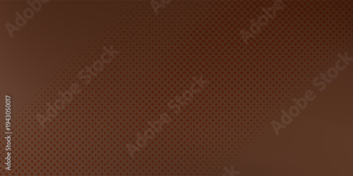 Chocolate wavy background. MIlk chocolate cream, dark brown color flowing liquid, smooth silk  dots modern elegant art gradient pattern