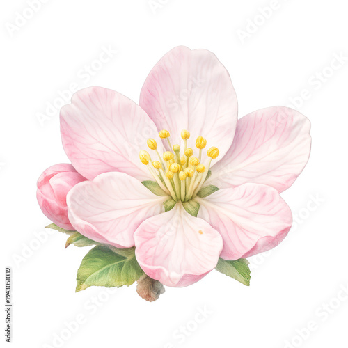 PNG Delicate pink flower illustration