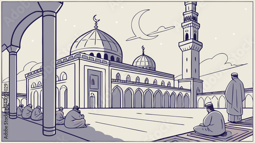 The historic architecture of this white mosque and dome landmark in Istanbul represents a monumental city travel destination, blending religion and tourism like the famous Taj Mahal or Moscow