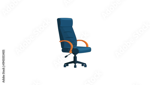 Modern ergonomic office chair isolated on white background for design element