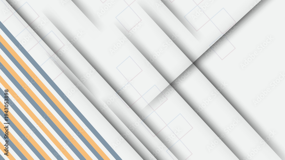 Obraz premium White banner background with diagonal lines