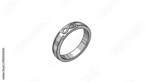 Elegant silver ring featuring an infinity symbol, representing eternal love, commitment, endless possibilities, and lasting connection in relationships.