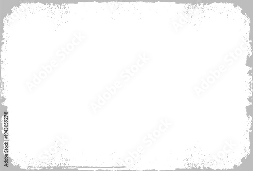 Grunge frame effect, vintage torn and crumpled edges for posters or paper textures