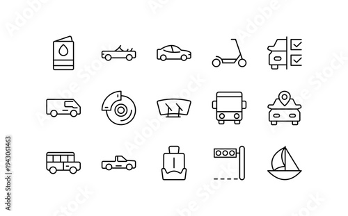 Foto Vehicle linear icons