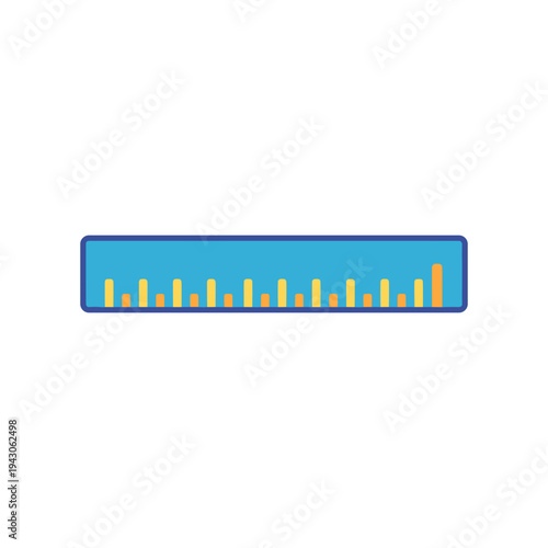 Blue sound wave graphic with yellow bars rising