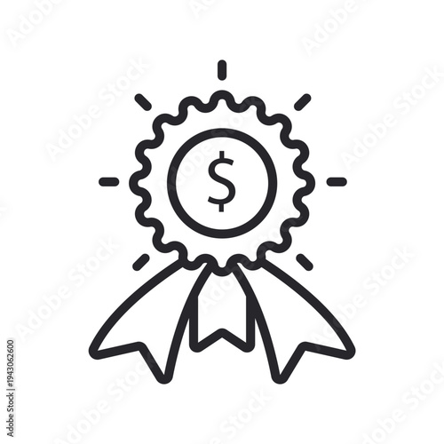 reward icons outline and Flat Style,transparent background