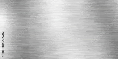 A high-quality industrial wallpaper features a smooth brushed metal texture on a shiny stainless steel plate with a grey metallic surface and a silver aluminum pattern reflecting an alloy material