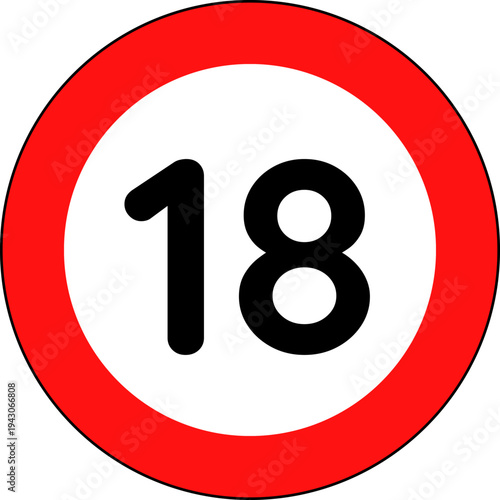 Speed Limit 18 Traffic Sign