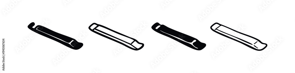 Obraz premium Hand-Drawn USB Drive Icons Set. Stylized Black and Outline Flash Memory Stick for Data Storage.