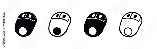 Classic Computer Mouse Peripheral Icons Set