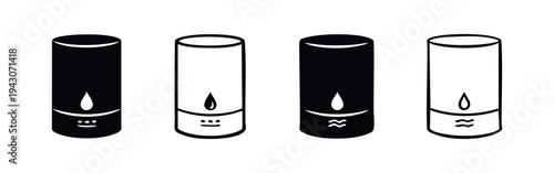 Decorative Ambient Light or Smart Candle Icon Set