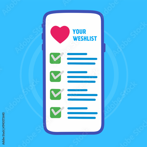 Smartphone Wishlist Reminder with Checklist