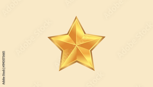 Golden star icon rating excellence achievement reward symbol illustration vector design artwork