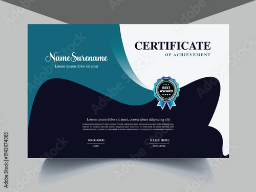 new modern unique Certificate Design Concept