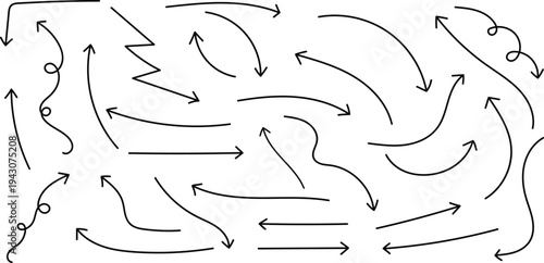 A complex network of arrows and lines forming a dynamic pattern