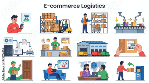 E-commerce Logistics: Shipping, Delivery, Warehouse, Supply Chain