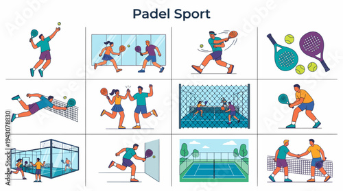 Padel Sport Illustration Collection