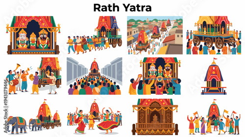 Rath Yatra Festival: Chariots, Devotees, Celebration in India