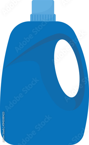 Detergent Bottle Flat Illustration Isolated on White Background