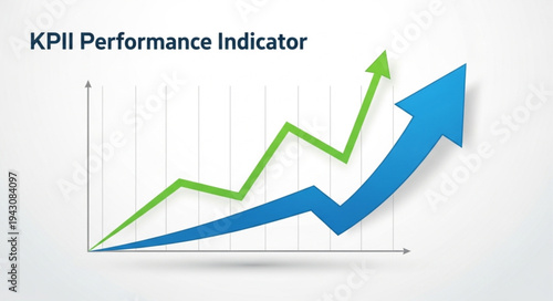 KPI Performance Indicator Graph Chart.