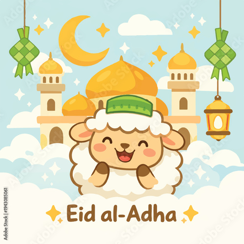 Eid al-Adha sheep illustration