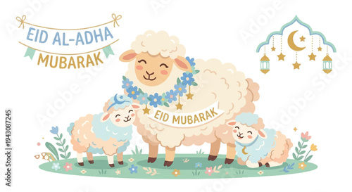 Eid al-Adha sheep illustration