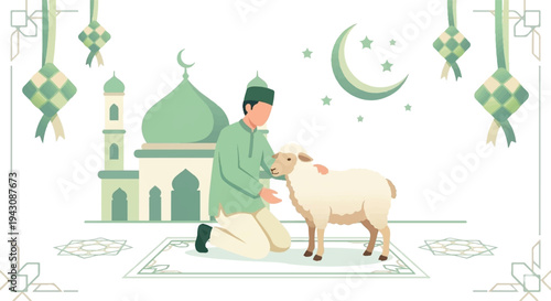 Eid al-Adha sheep illustration